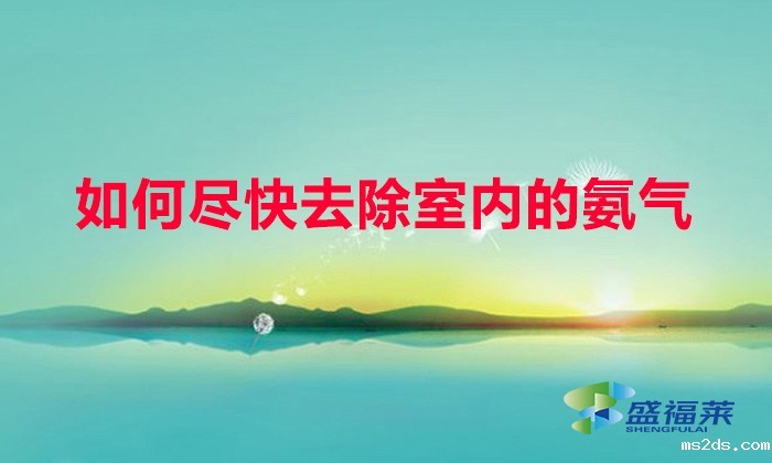 如何尽快去除室内的氨气