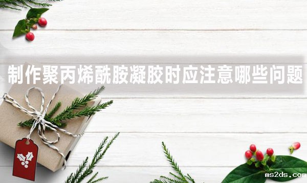 制作聚丙烯酰胺凝胶时应注意哪些问题